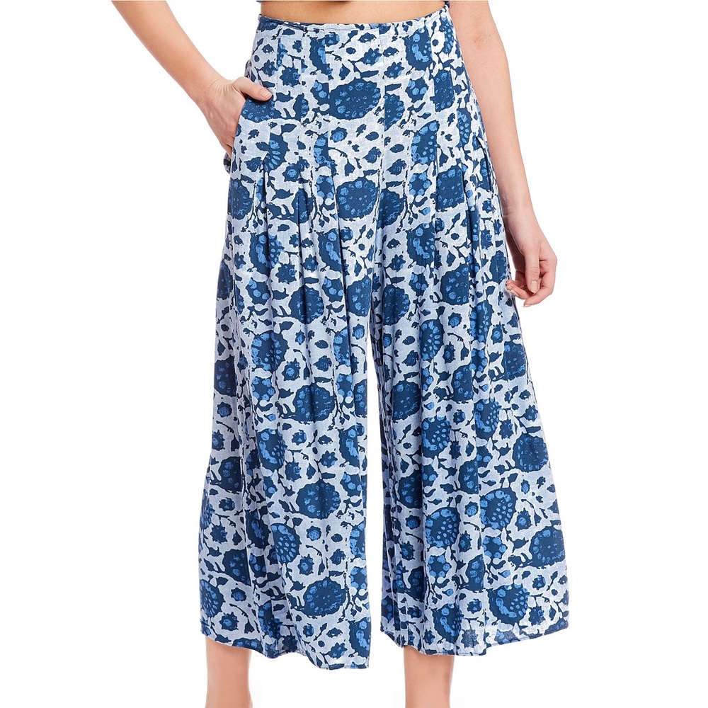 Free People Lady Lady Floral Print Wide Leg Ankle